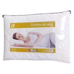 Travesseiro Conforto Látex Slim Com Capa Percal 180 Fios Zíper - BF Colchões