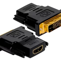 Adaptador Dvi Macho 24+1 X Hdmi Fêmea Banhado A Ouro