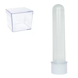 Kit festa - 45 itens - 25 Tubetes 13 cm e 20 Caixinhas acrilicas  5x5 -Lembrancinhas pp personalizar