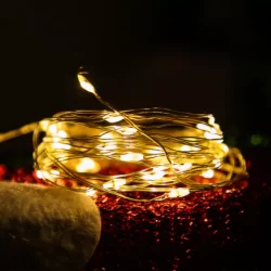 2 Unidades Fio Fada 1 Metro CordãO Luz Decolar Festas Leds Pilha Luzes De Led Para Cabana Bubble Led Novo