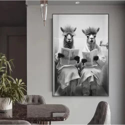 Quadro Decorativo 110x80cm Grande Luxo Moderno Arte Animal Banheiro