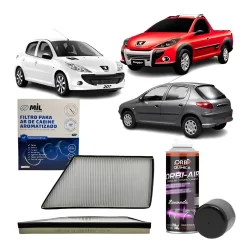 Kit Filtro + Higienizador Peugeot 206/207/hoggar Novo lacrado