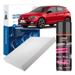 Kit Filtro+higienizador Ar Polo/nivus/t-cross/virtus 17até21 Lavanda ou carro novo