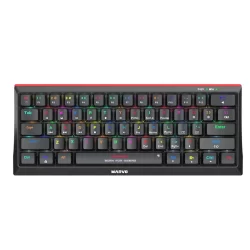 Teclado Mecânico Gamer Marvo KG962G, Rainbow, Switch Red, ANSI, 60%, Black, KG962G EN-R