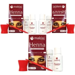 Kit 3 Henna Sobrancelhas Makiaj Alto Rendimento E Fixação - Original