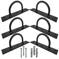 6 Kit Suporte Trx Columpio Parede Corda Rope Balanço Oferta Com Parafuso