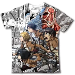 Camiseta Camisa Anime Shingeki Kyojin Attack On Titan