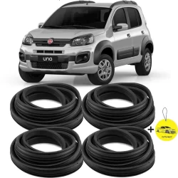 Kit Borracha Vedação 4 Portas Uno Vivace Way Drive - 4 Peças