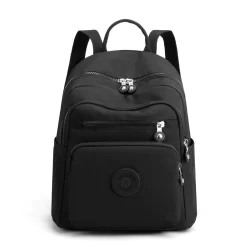 Mochila Casual  Moda Nylon Pano Escolar Feminina Leve Cor Sólida Simples Viagem Média