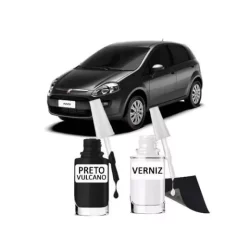 Tinta Tira Risco Automotivo Fiat Punto Cor Preto Vesuvio