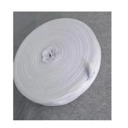 Viés de 3,5cm Malha Penteada Branco ou Preto Para acabamento de Roupas Artesanato e outros