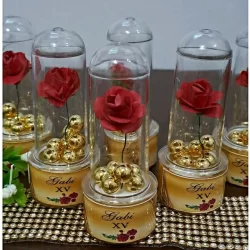 Kit Lembrancinhas Personalizadas l Escolha a quantidade l Casamento l Aniversário l Dourado l vermelho