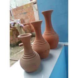 Vaso de barro moringa para decoração P-M-G