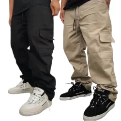 MYSELF - KIT 2 CALÇA CARGO SKATE COM BOLSO LATERAL  - LANÇAMENTO