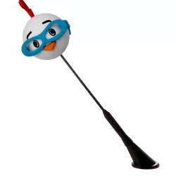 Enfeite bolinha antena de carro Galinho óculos azul