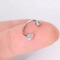 Piercing para Nariz helix Aço Cirúrgico brinco com Zircônia