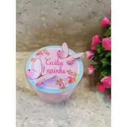 TAG para acrílico redonda ou quadrada tema jardim encantado personalizado(não acomp. latinha)