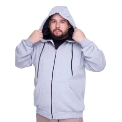 BLUSA MOLETOM PLUZ SIZE MASCULINA  G1 G2 G3 COM ZIPER