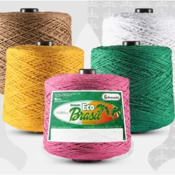 Barbante Eco Brasil ( FIO 6 ) 1 Kg Linha Tricô Crochê Coloridas