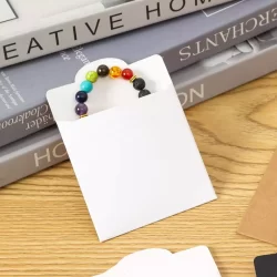 100 Envelopes 10x6 cm Papel Branco para Embalagem Bijuteria semijoias Biju Anel Brinco Pulseira Corrente Braceletes