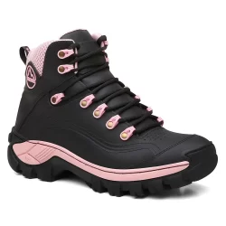 Bota Feminina Couro Legítimo Trabalho Obras Engenheiro Moto Adventure