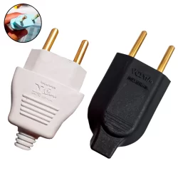 Plug  Pino Adaptador De Tomada Macho 2 Pinos 10A Preto E 20A Branco 250V Profissional