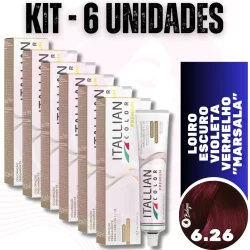 6 Colorações Nº 6.26 Marsala Itallian Color Tinta Silk 60gr