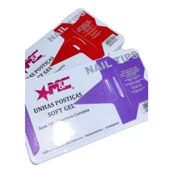 Kit 600 Peças unhas Postiça Soft Gel Bailarina Quadrada Transparente Lançamento -M&C