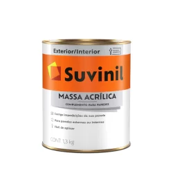 Massa Acrílica Parede 1,3kg Suvinil Ambiente Interno e Externo