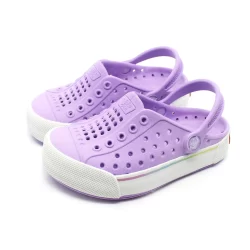 Sandália Babuche Papete Chinelo Infantil Plugt Kids Menina Revirão Colorido Lilás