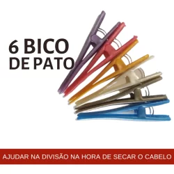 Bico De Pato Plástico Presilha Prender Cabelo Salão