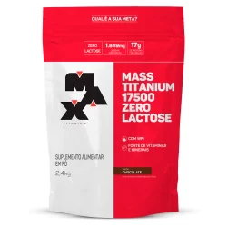 Hipercalórico Mass Titanium 17500 Zero Lactose 2,4 Kg - Max Titanium