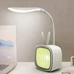 Luminaria de Mesa Abajur Infantil Orelhinhas Animais LED Flexivel