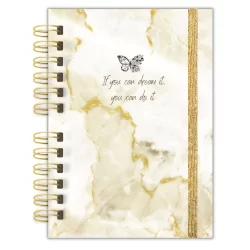 Planner Pessoal de Planejamento Estratégico EMF.Planner (Marmorato Dourado)