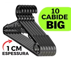Cabide BIG SMART Estrutura EXTRA REFORÇADA 1CM Para Roupas Pesadas