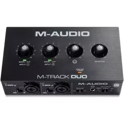 Interface De Áudio M-Audio M-Track Duo 24 Bits Usb 2 Canais