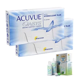 Lente De Contato Acuvue Oasys 02 Caixas + Renu Bio True