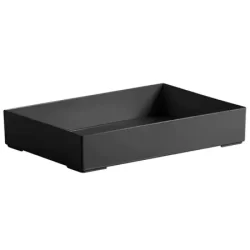 Bandeja Retangular Multiuso 25x17x4,7 Mesa Sala Jantar Bebidas Café Preta