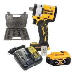 Chave De Impacto Dewalt Dcf922 1/2 +Bateria 20v 5ah Brushless
