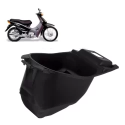 Bau Interno Porta Capacete Biz 100 Original Cromo Forte