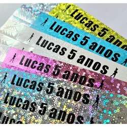 40 Pulseiras Holográficas Personalizadas para Festas e Eventos - CHAME NO CHAT APÓS COMPRAR