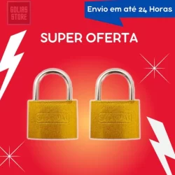 2 Cadeado 25mm Reforçado de Alta Segurança Tamanho Pequeno