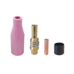 Kit 4 Peças Bocal Cerâmica Bico de Contato 0.8mm Porta Bico Isolador Mig 15kd