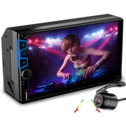 Central Multimídia Universal Mp5 Espelhamento Android IOS Câmera de Ré 7 polegadas WK70S