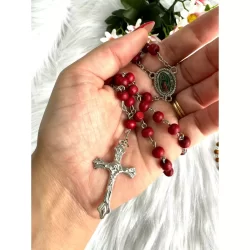 Terço Perfumado Nossa Senhora Aparecida Cheiro De Rosas Com Embalagem