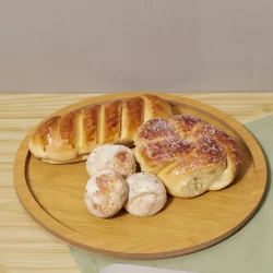 Tábua Gamela Redonda 30x30x1,3cm MDF para Servir Petiscos Churrasco Frios Aperitivos Pães Universal