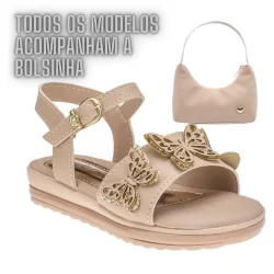 Sandalia Infantil Feminina Sandália infantil Menina Com Bolsinha