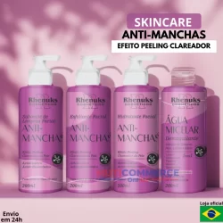 KIT Skincare Manchas Clareador Facial Rhenuks 4 Itens