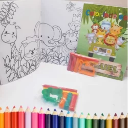 Livrinhos Lembrancinha de aniversário para Colorir Livrinho Infantil Personalizado Tamanho 14x20