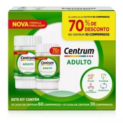 Kit Centrum Polivitamínicos Az Adulto 60 + 30 Comprimidos